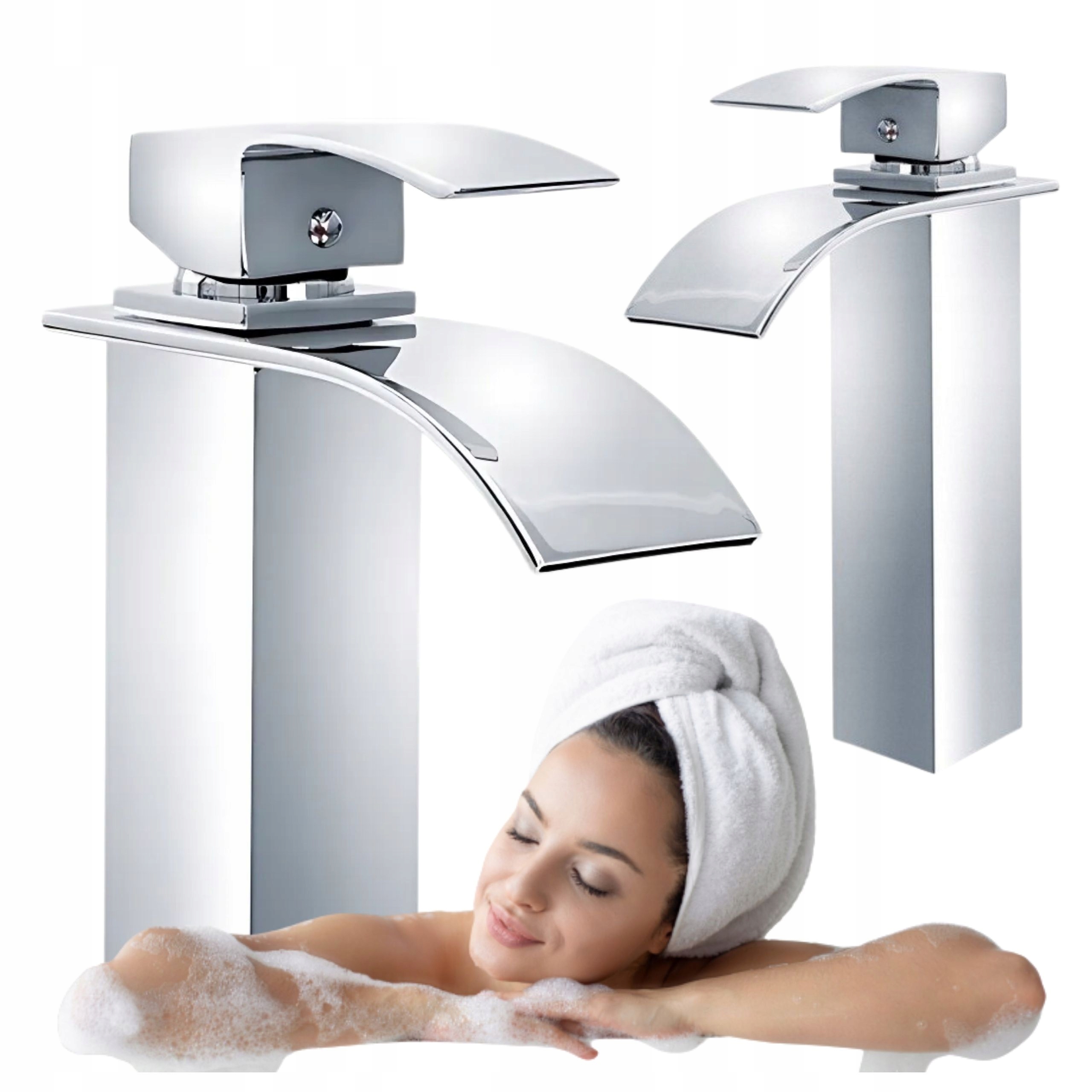 Stojánková Umyvadlová Baterie Cascade Chrom Vysoká Kaskáda