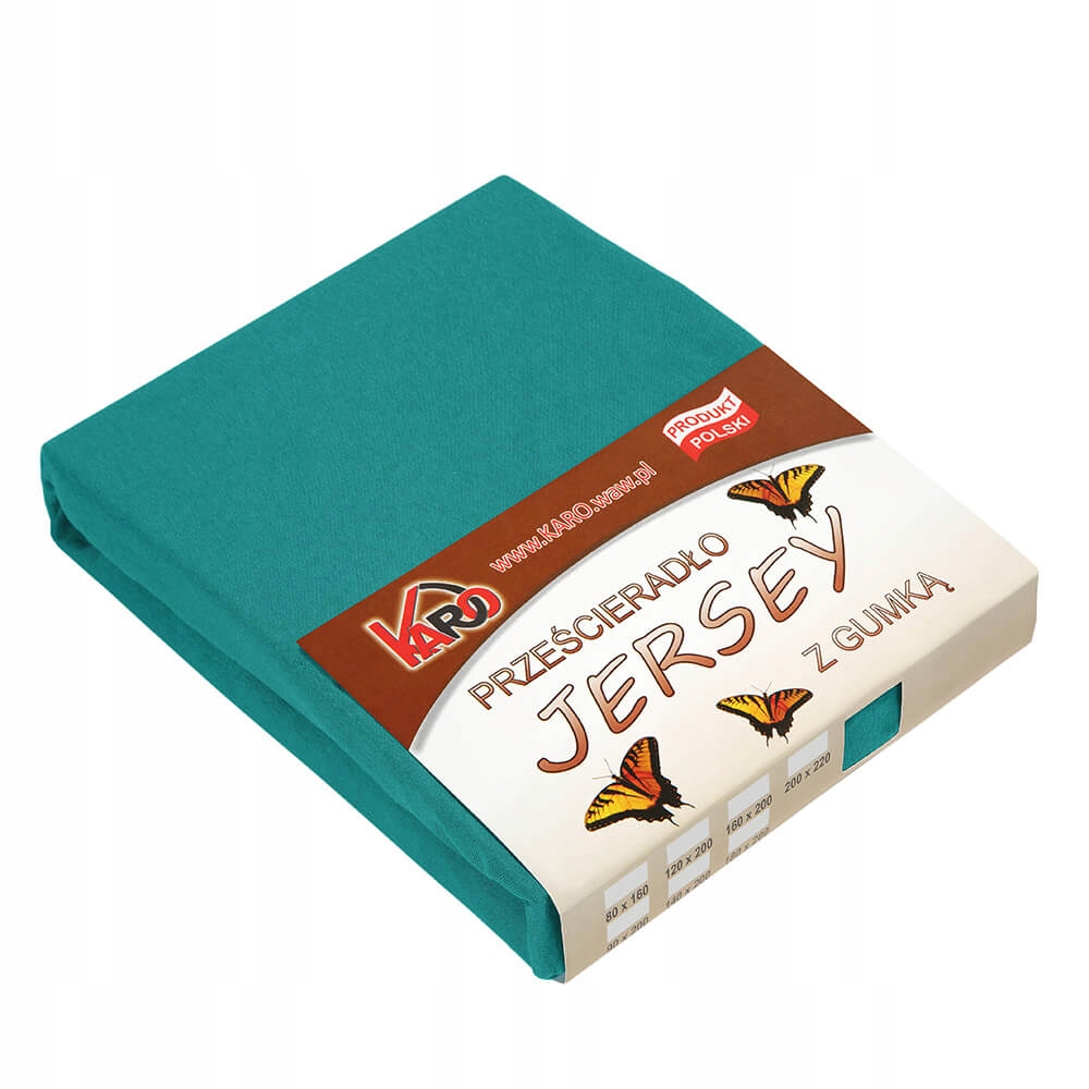 

Prześcieradło jersey z gumką 160x200 turkusowe