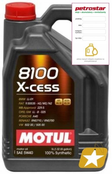 MOTUL 8100 X-CESS 5W40 5L
