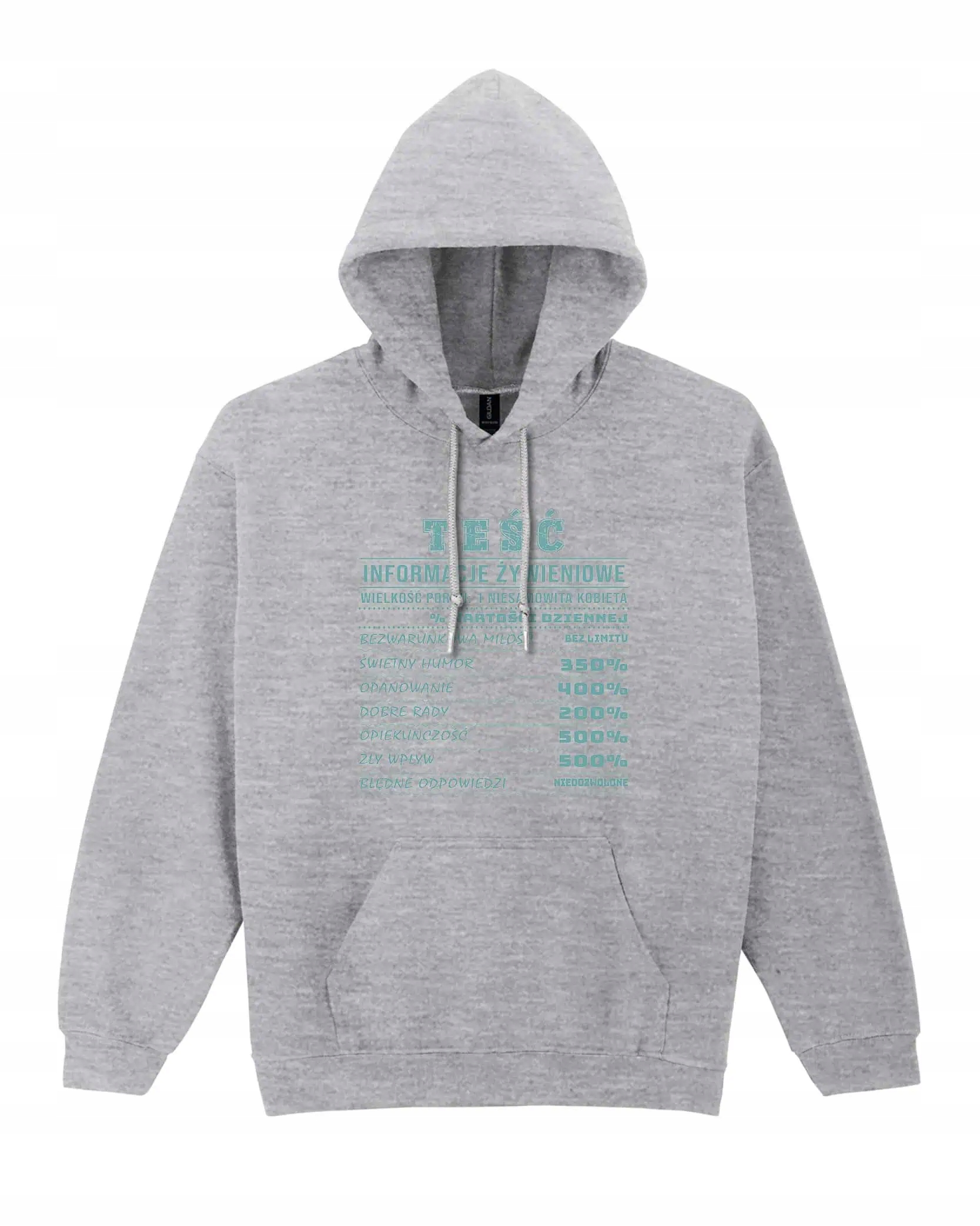Mikina s kapucí pro tchána Vlastnosti Dárek Šedá XL