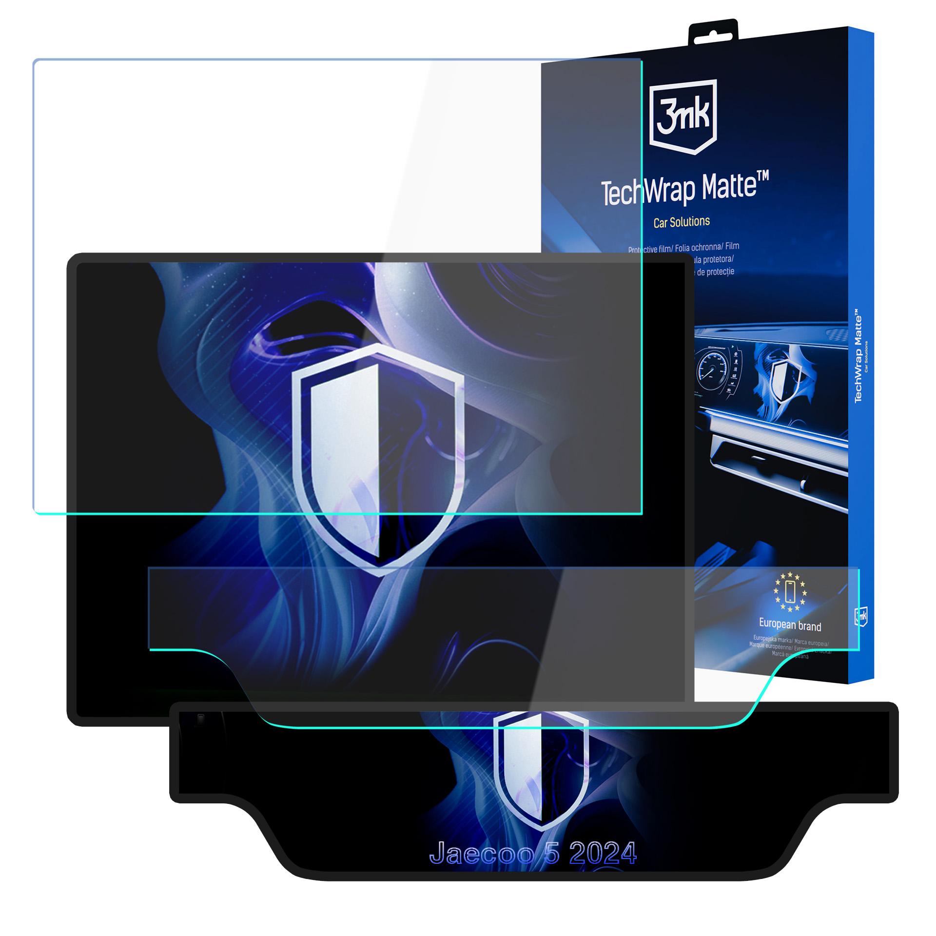 Folia ochronna na ekran nawigacji Jaecoo 5 2024 3mk TechWrap Matte 2in1