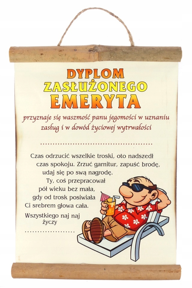 

Bambusowy dyplom zasłużonego Emeryta