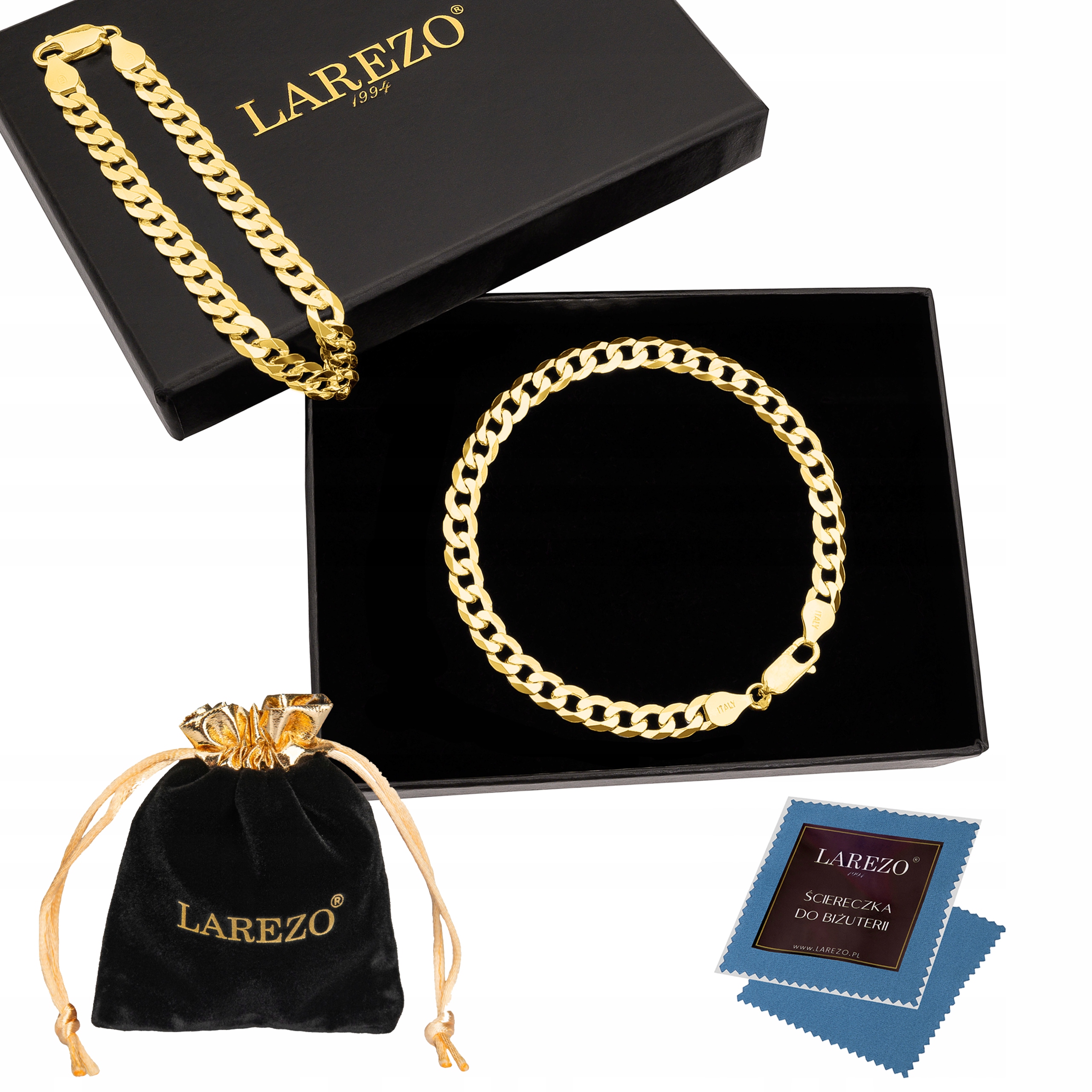 Zlatý náramek pánský 21 cm Pozlacený 585 Tlustá pancířová 6 mm Stříbro 925