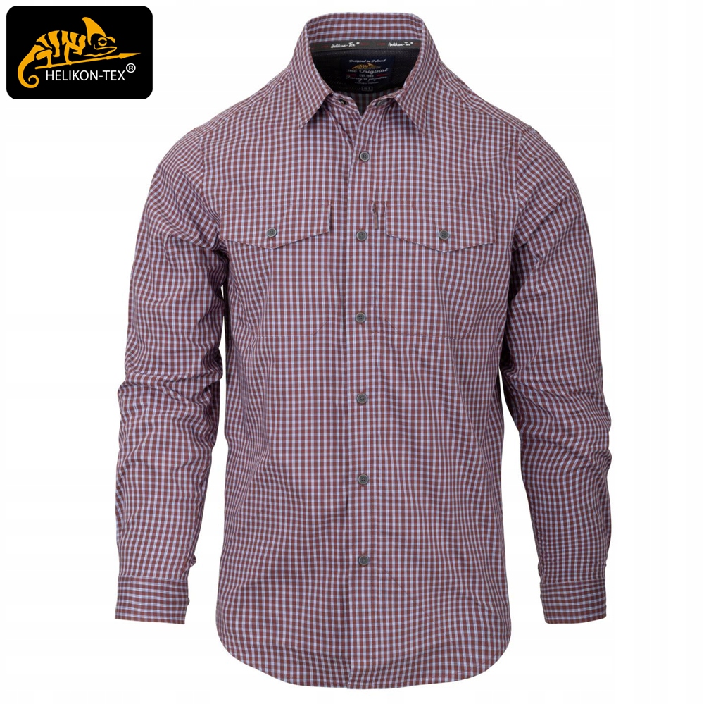 KOSZULA W KRATE MĘSKA COVERT CONCEALED HELIKON PRZEWIEWNA FOGGY GREY L Marka Helikon-Tex