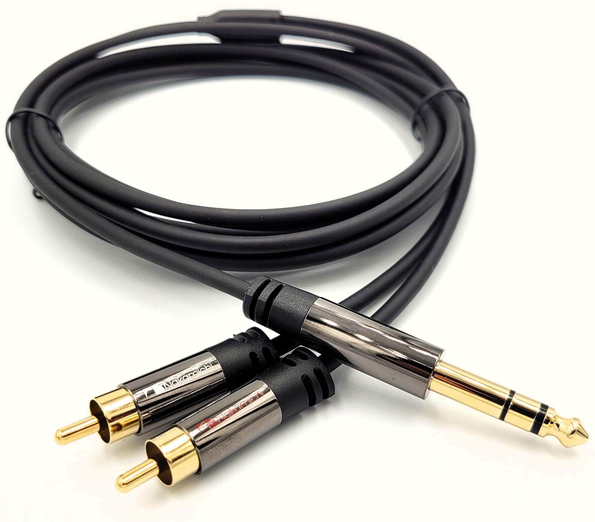 KABEL PRZEWÓD NAKAMICHI 2RCA - JACK 6,3MM STEREO CINCH MONO 3m Typ kabel