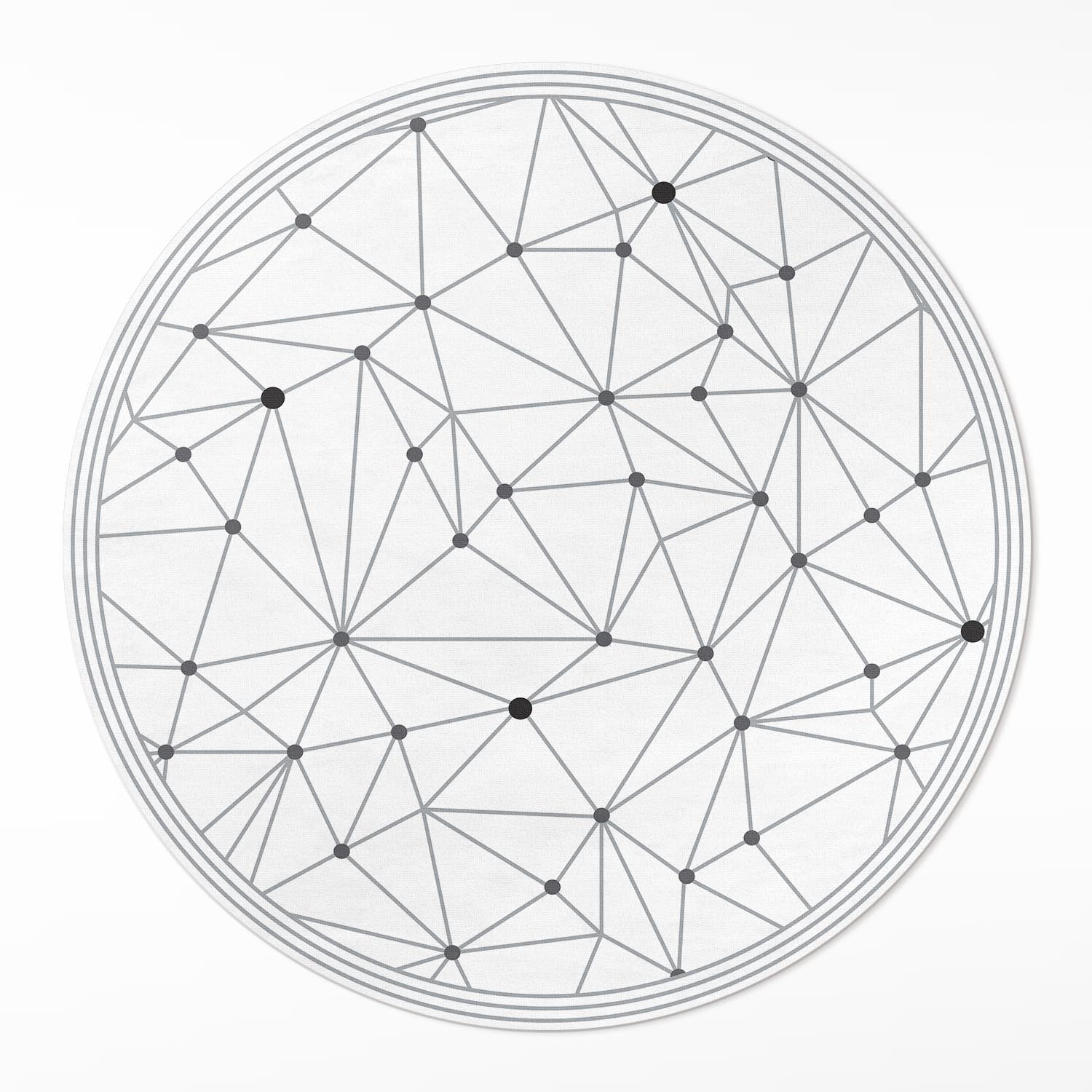 Vinylový okrúhly koberec s grafikou Moderný vzor kombinovaných línií ⌀ 100 cm