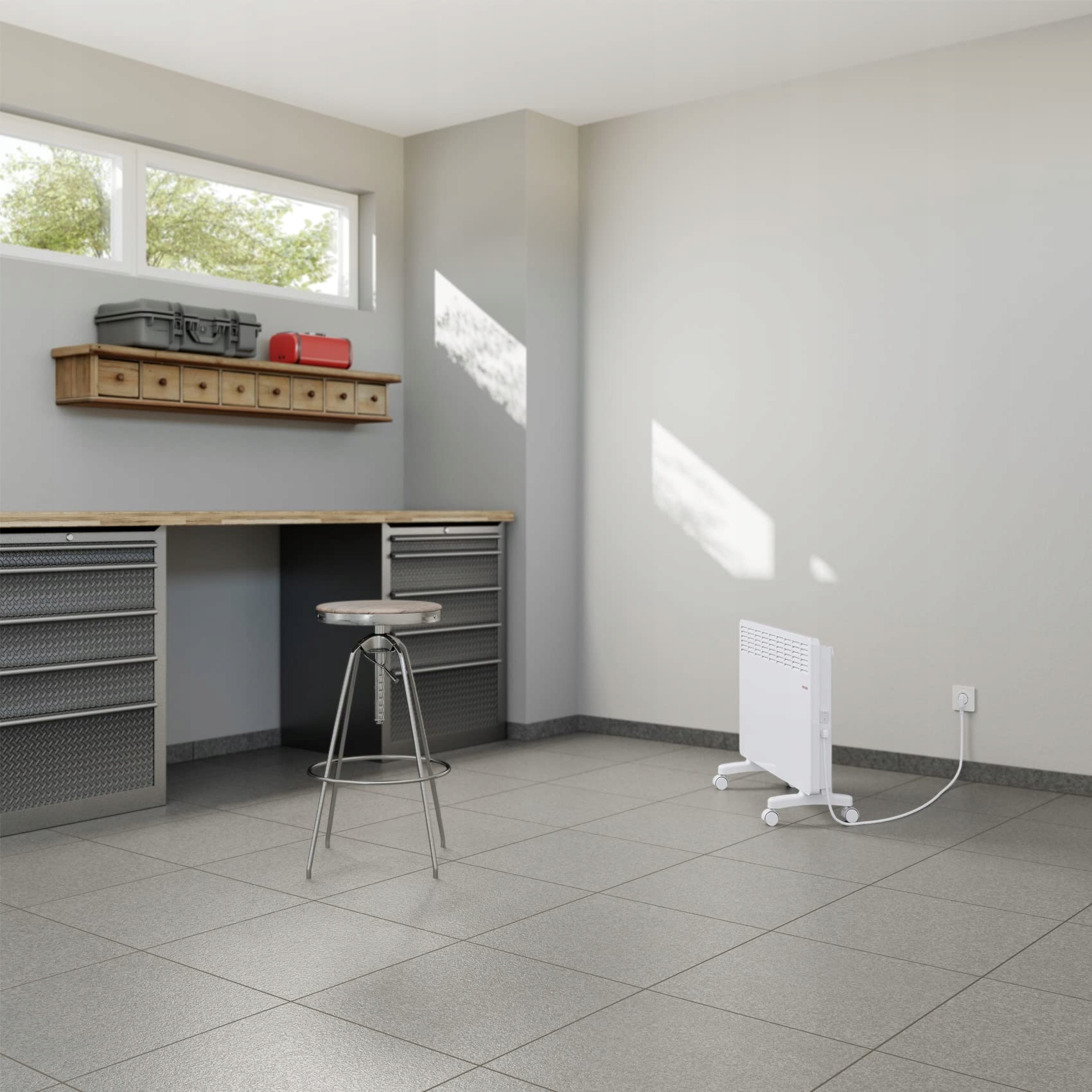 STIEBEL ELTRON 2kW Energooszczędny Grzejnik Elektryczny Na Kółkach — miniatura 7