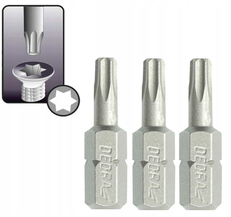 ZESTAW BITÓW DO WKRĘTARKI KOŃCÓWKI TORX T40x25mm