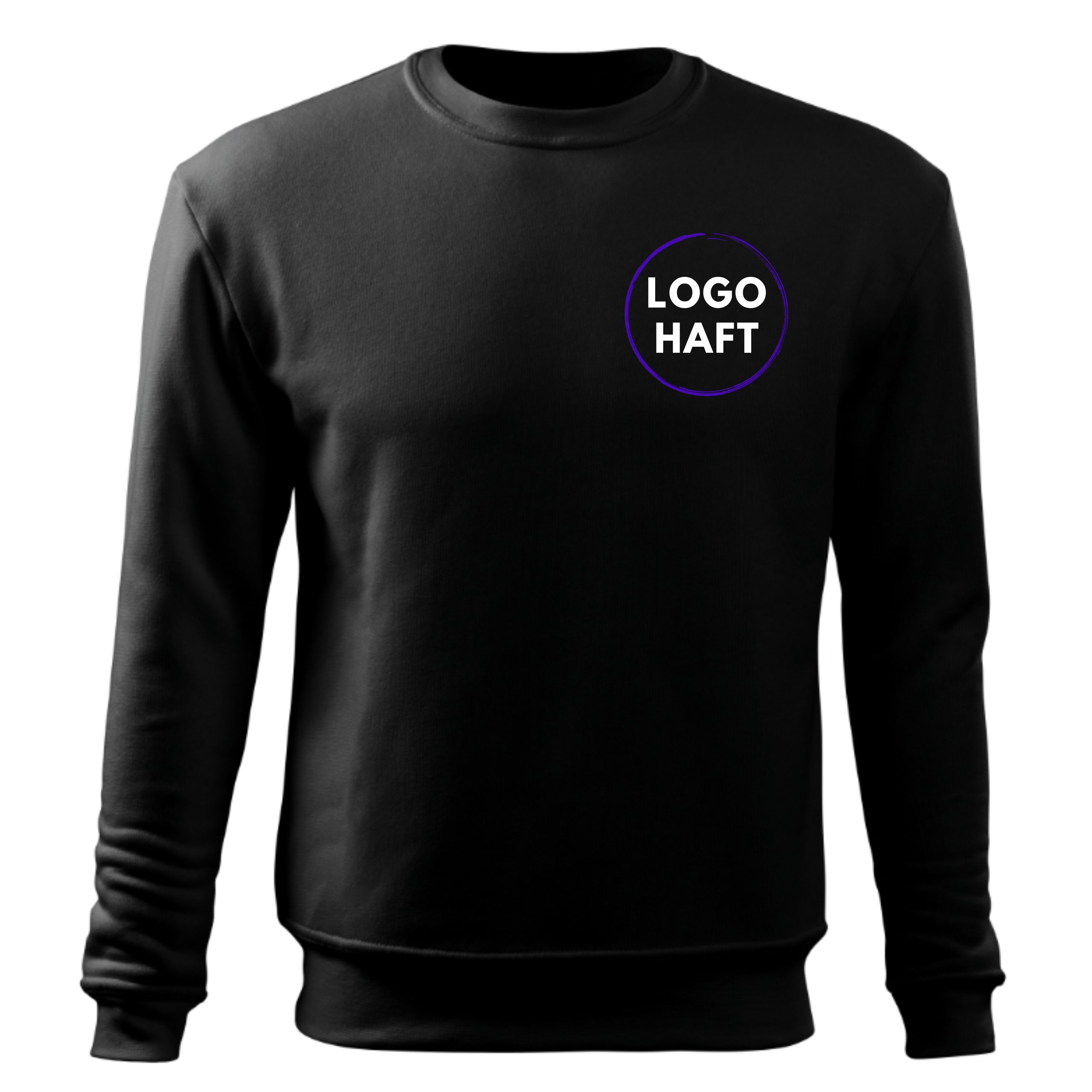 Mikina Nápis Mikina Vlastní Vyšívka Nápis Text Logo černá S