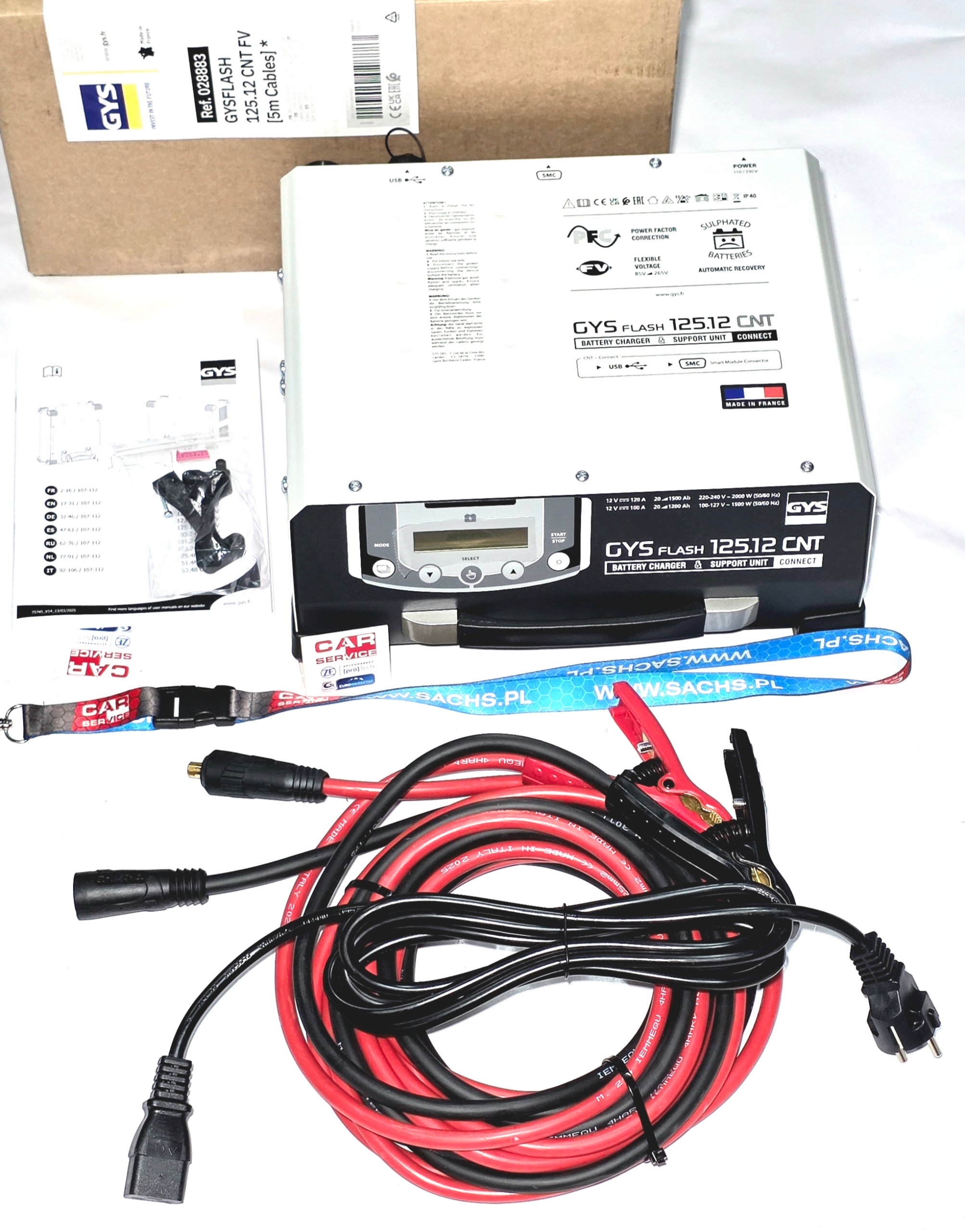 Gysflash 125.12 Cnt 12V 120A Gys 028883 Inwertorowa Ładowarka Prostownik 5M