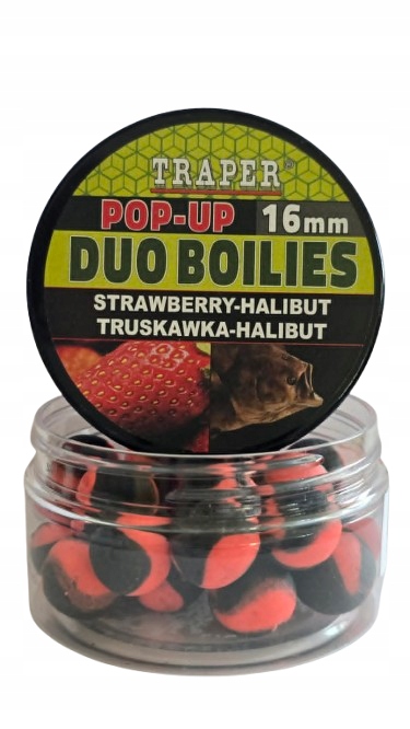 kulki pop-up Traper duo color 16mm/ op.40gr Truskawka-Halibut