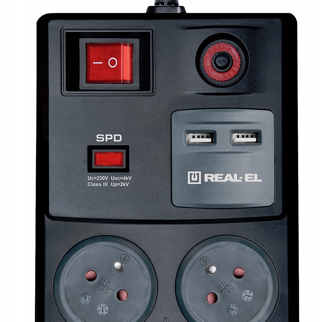 LISTWA ZASILAJĄCA PRZEDŁUŻACZ 8 GNIAZD 2 USB 3m. EAN (GTIN) 4743304102815