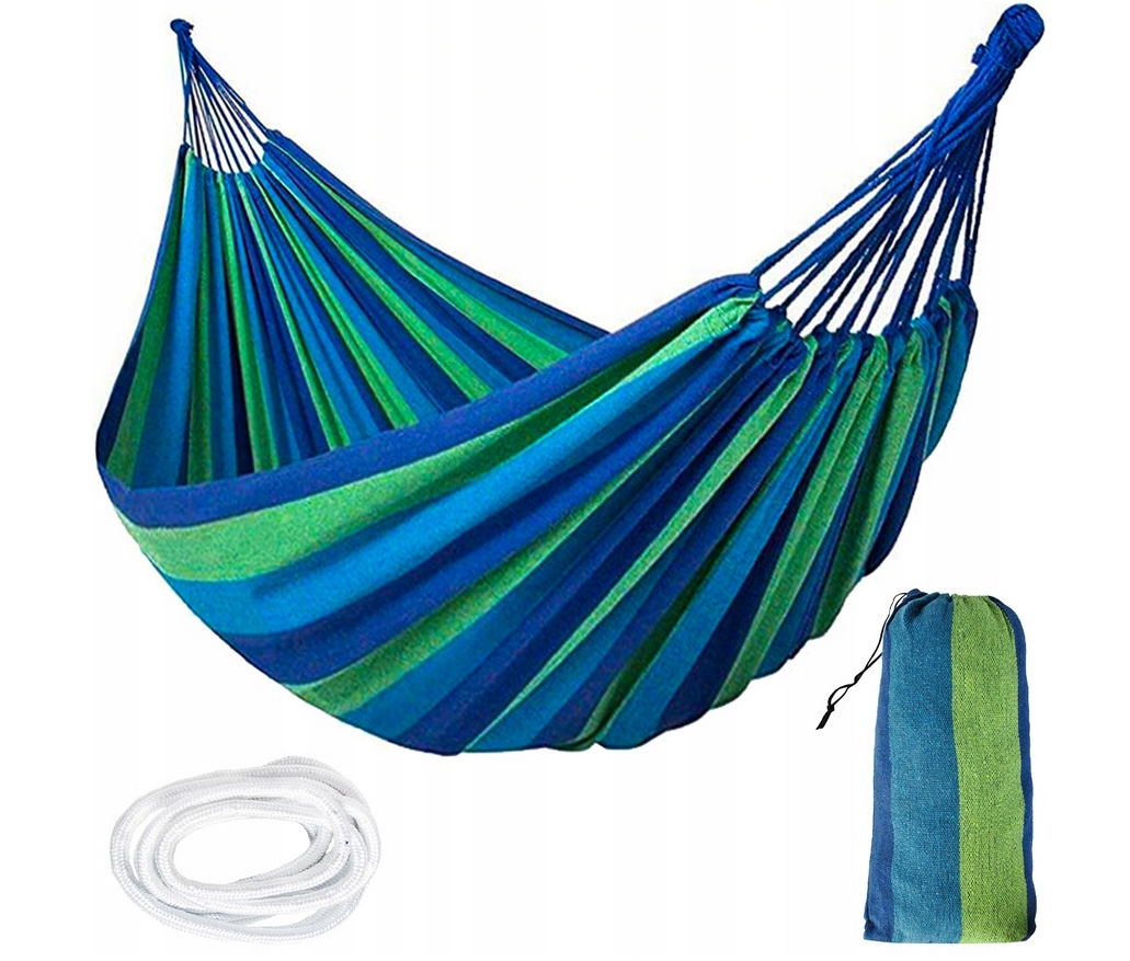 

Duży Hamak 2-OS Ogrodowy Mocny Torba Pokrowiec XXL