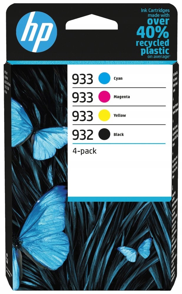 Hp 932 Black 933 Cmy Original Ink Cartridge 4-Pack