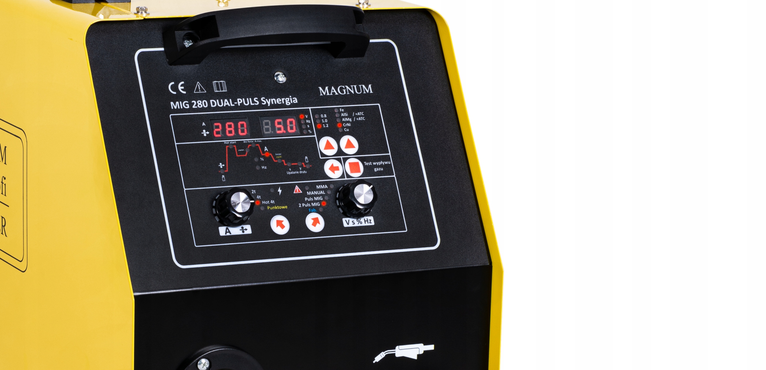 Spawarka MAGNUM MIG 280 MMA MIGOMAT SYNERGIA IGBT Kod producenta PÓŁAUTOMAT SPAWALNICZY ZESTAW