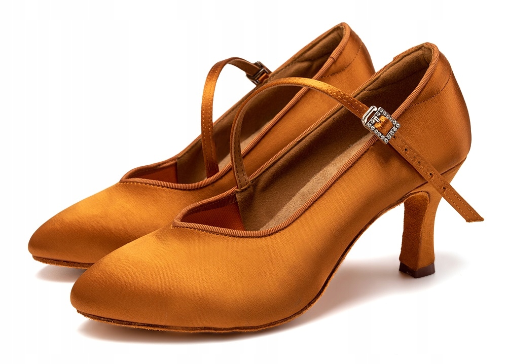 Boty Na Tanec Standardu Jemné Hnědé 7,5 cm
