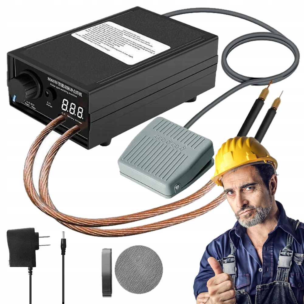 Bodová Svařovací Jednotka Pro Baterie 8000 W S Displejem Pro Niklové Pásky