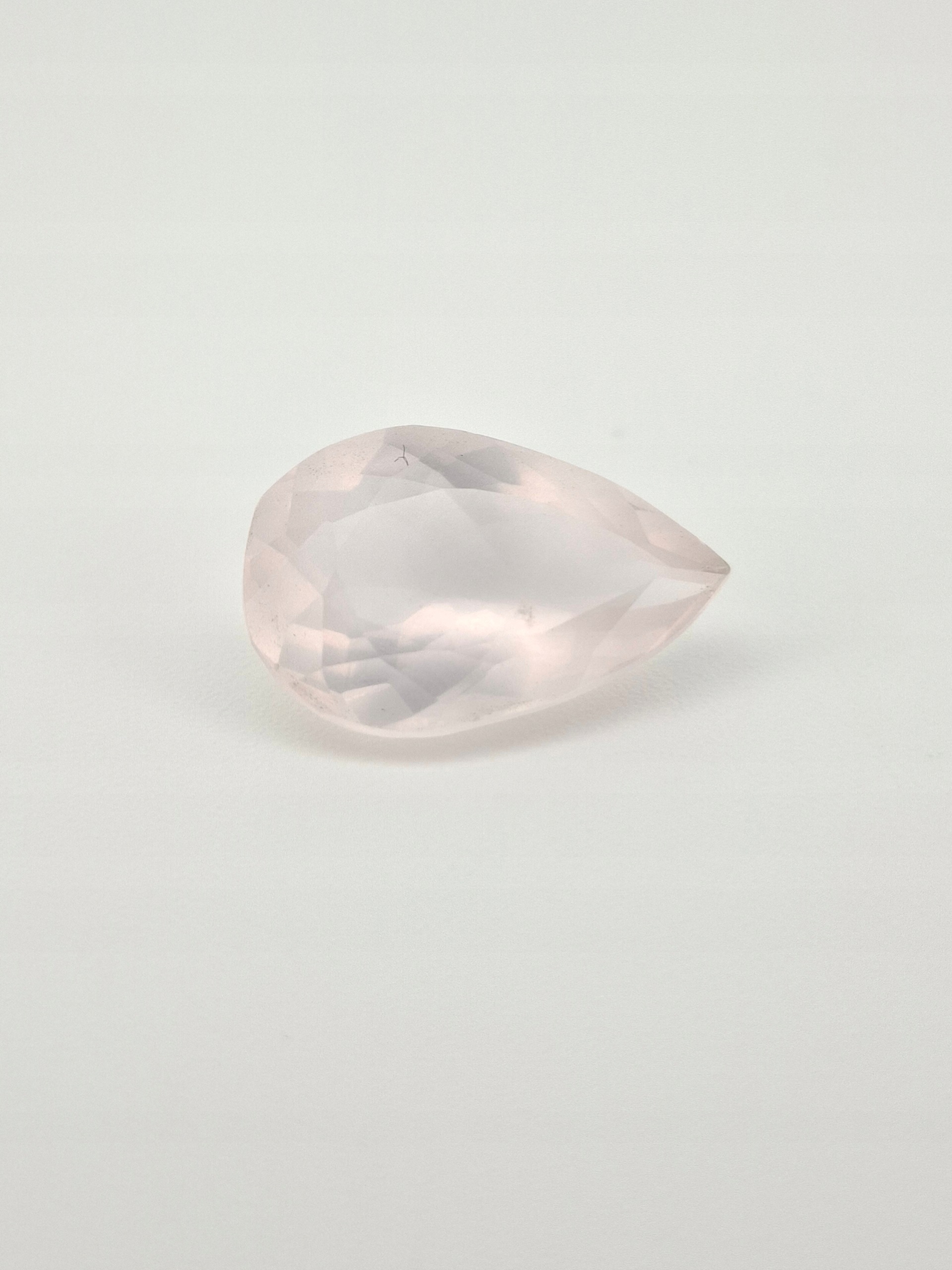 Přírodní růžový křemen Lžička 11,5 x 17,5 mm