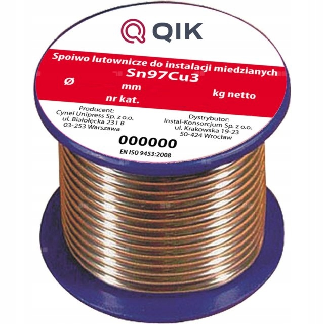 Concept Měkká pájka Cu3 3.0 mm, 250 g.