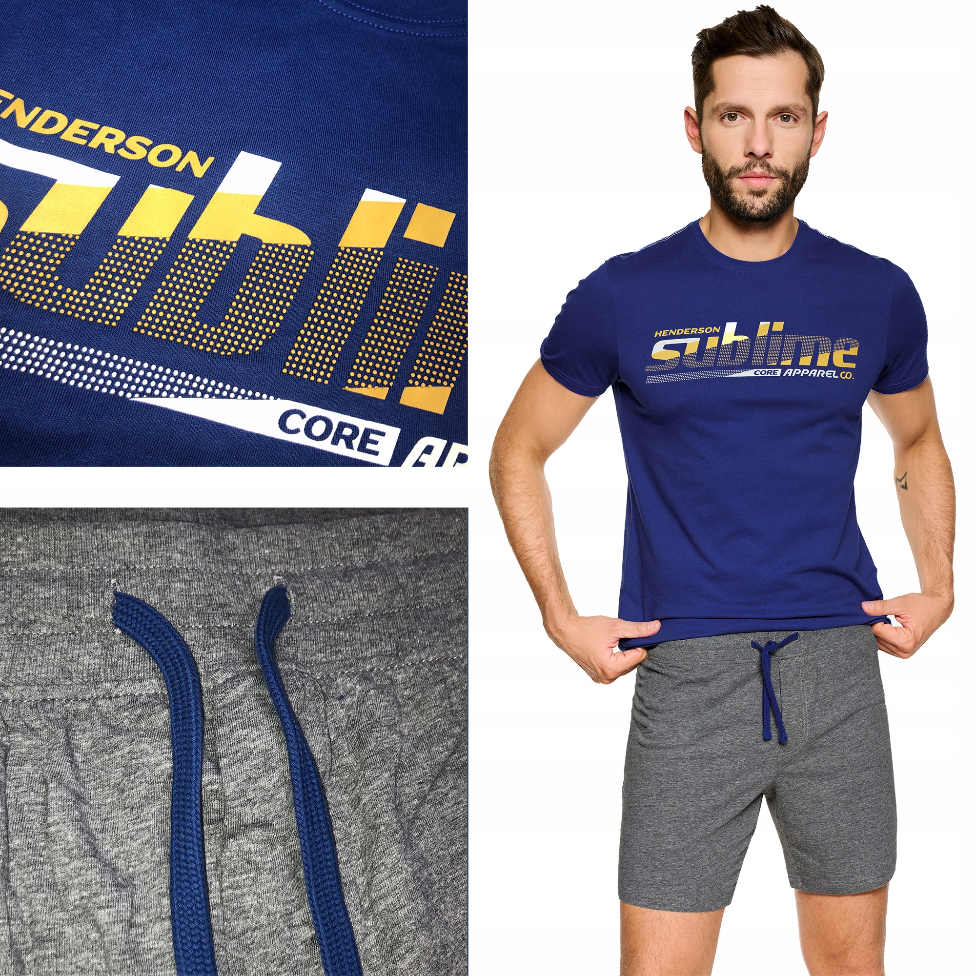 

Henderson bawełniana piżama męska krótki rękaw M