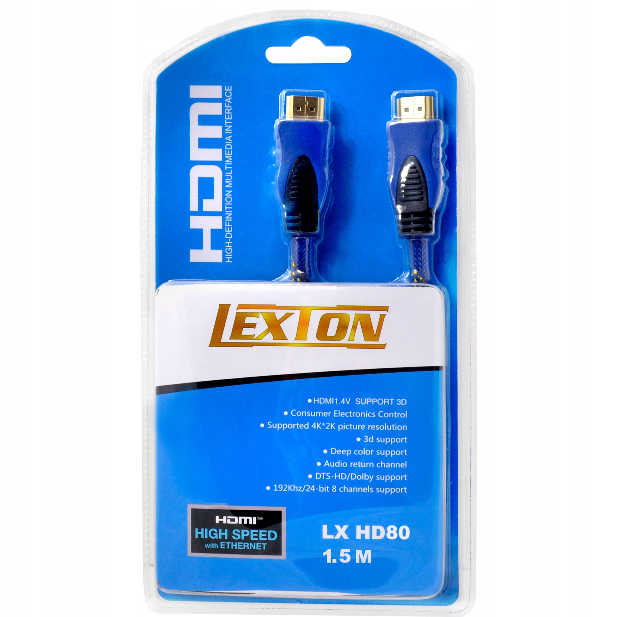 MOCNY KABEL PRZEWÓD HDMI - HDMI 3M MIEDZIANY NYLON Złącza HDMI - HDMI