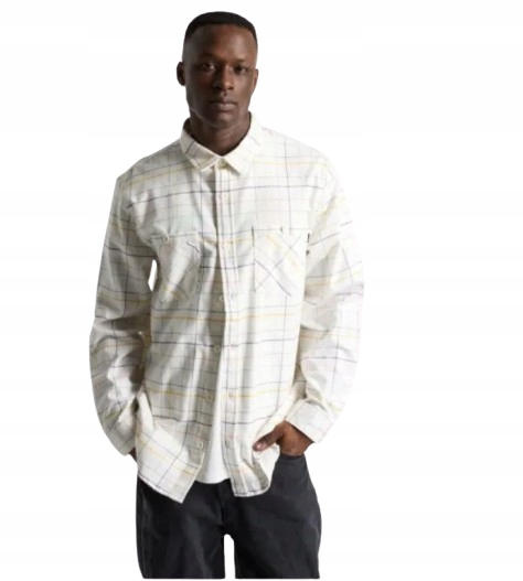 Burton Bílá Pánská Ležérní Kostkovaná Košile S Knoflíky Mkwc