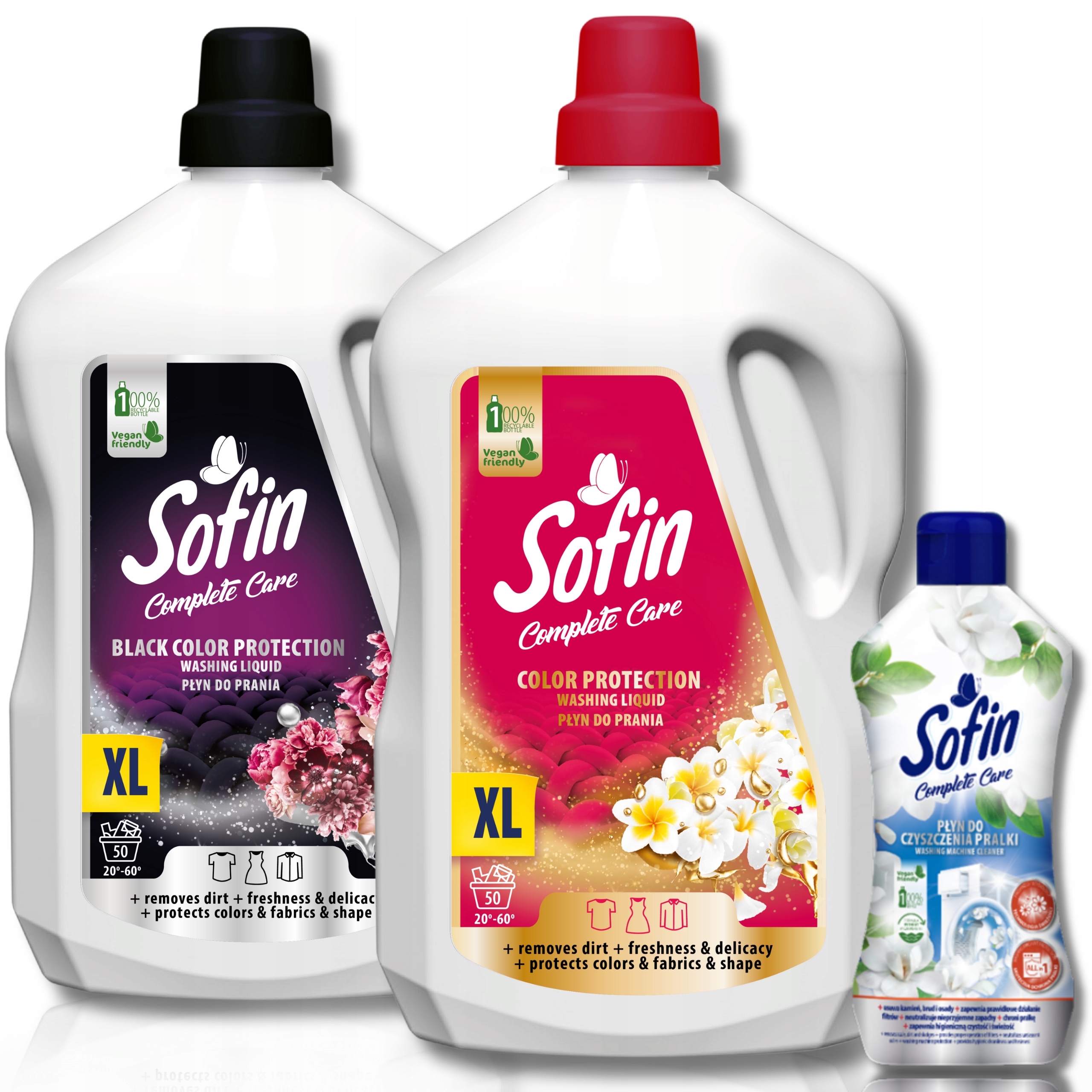 Levně Sofin Tekutý prací prostředek Color Black 2,5 l Tekutý čistič pračky 300 ml 2+1