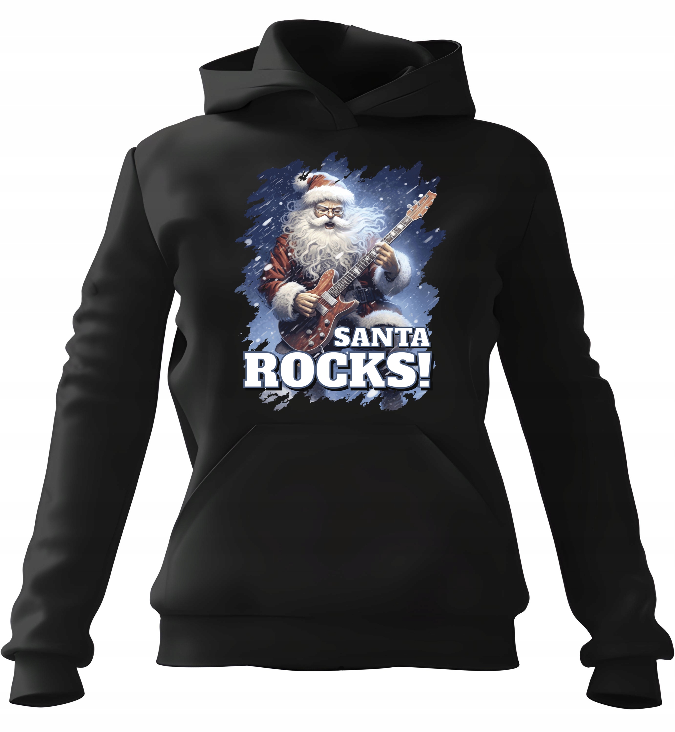 pánská mikina s kapucí Santa Rocks Černá Xs pro muže, muže a muže