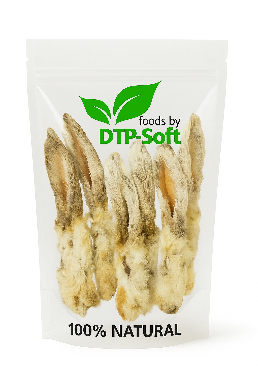 Levně 2 kg Sušené králičí uši s kožešinou Králík přírodní psí pamlsek 2 kg