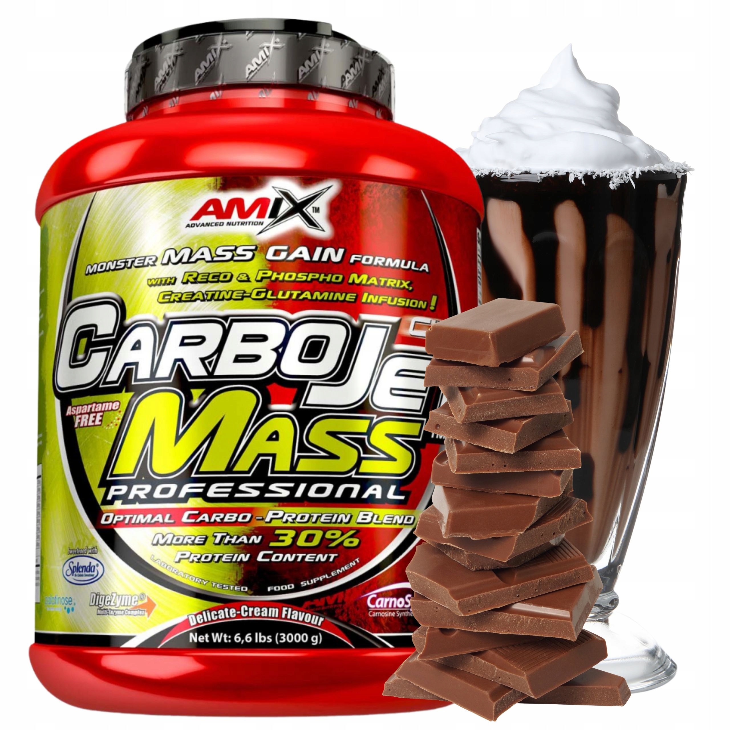 Gainer S Kreatinem Rychlá svalová hmota Složené sacharidy 3000 g