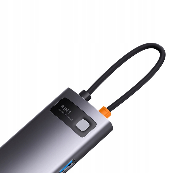 BASEUS ADAPTER HUB USB-C 8 PORTÓW, 3x USB3.1, HDMI, RJ45, SF, TF, PD 100W Producent Baseus