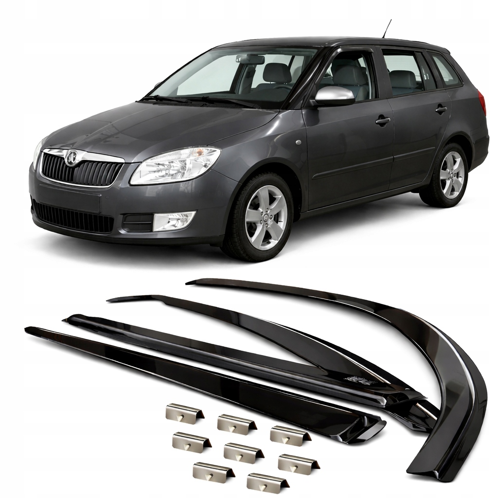 Deflektory skla Heko Škoda Fabia II 5d 2008-2015 kombi přední-zadní 4ks