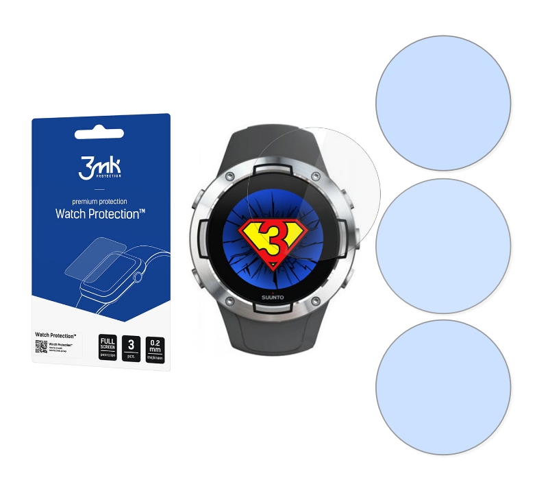 

3X Szkło Niepękające do Suunto 5, 3MK Watch, Folia