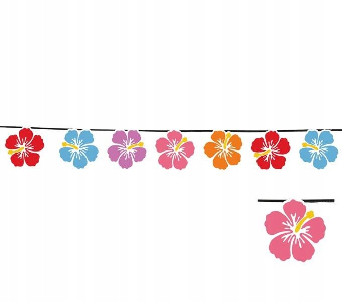 GIRLANDA HAWAJSKA KWIATY HAWAJSKIE KOLOROWE 3M