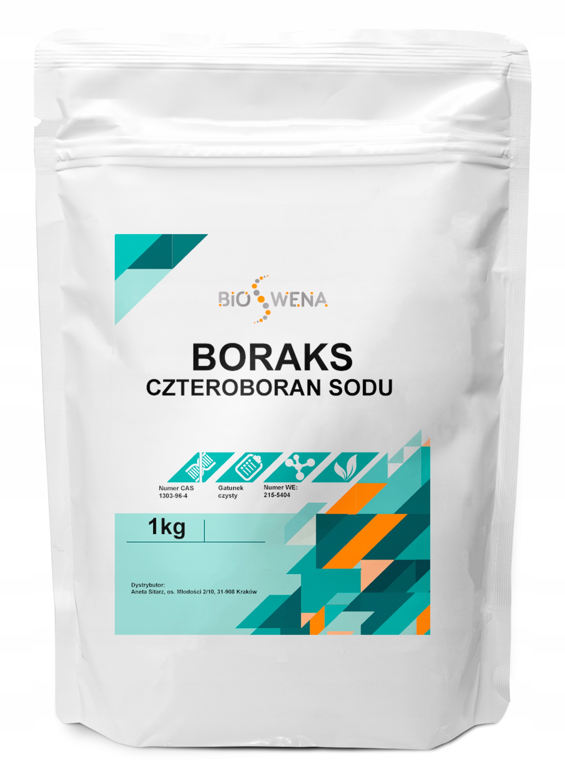 

Boraks 1kg Czteroboran sodu czysty 99,9% Bioswena