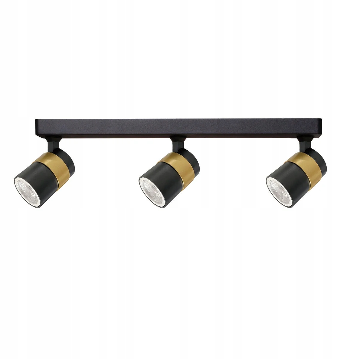 Stropní svítidlo na stěnu s 3 nastavitelnými reflektory, černá, zlatá Light Prestige