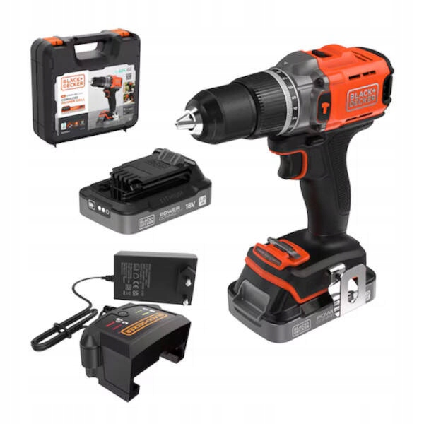 Akumulátorový Aku Vrtačka 18V 2AH Black&decker BCD383D2XK
