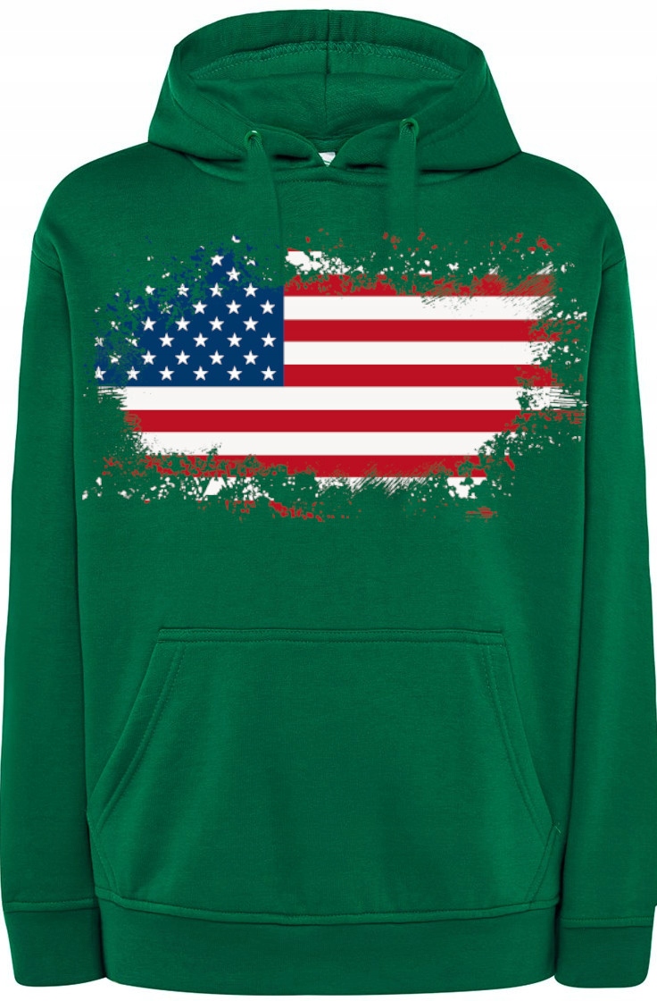 Vlajka Usa Pánská Mikina s potiskem Kapuce r.XXL