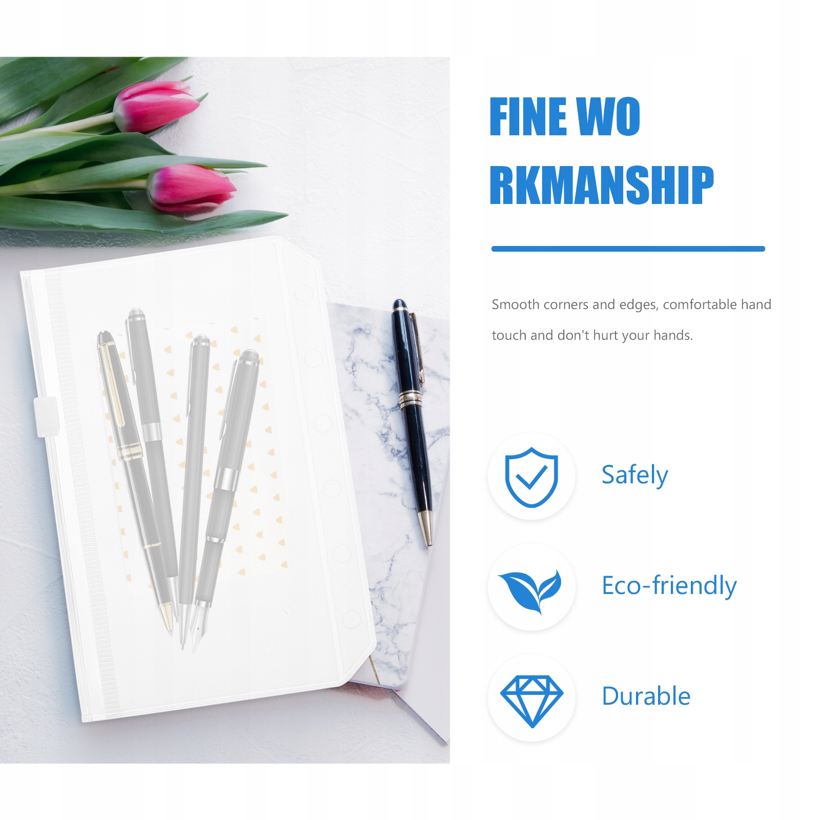 TOREBKA DO PRZECHOWYWANIA NOTATNIKÓW 5 SZT Marka bez marki