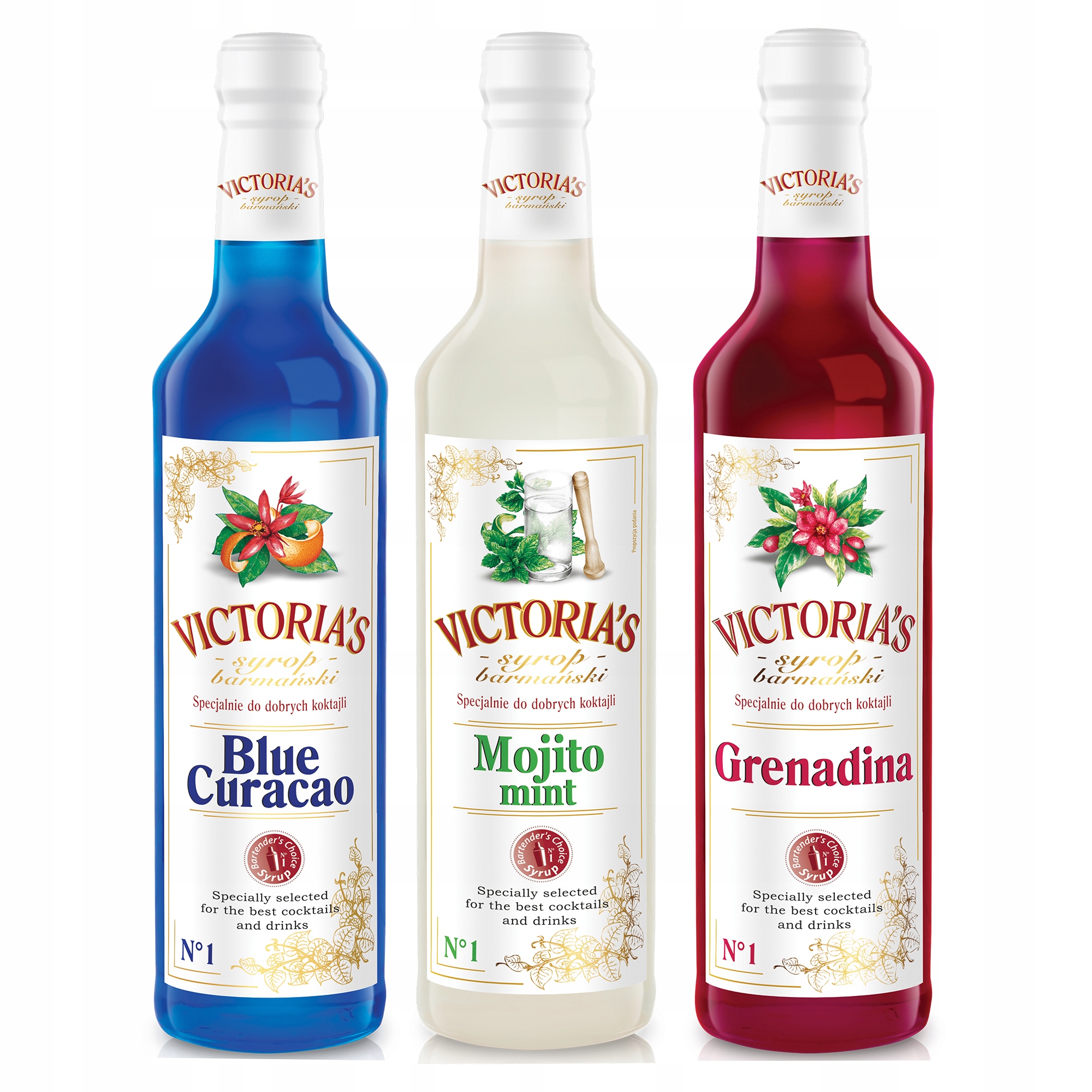 Victoria's Sada barmanských sirupů Mix 490 ml x 3 kusy