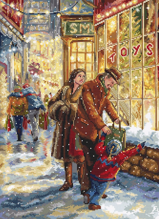 Křížková počítaná výšivka (kaňka, milina, jehla) Leti