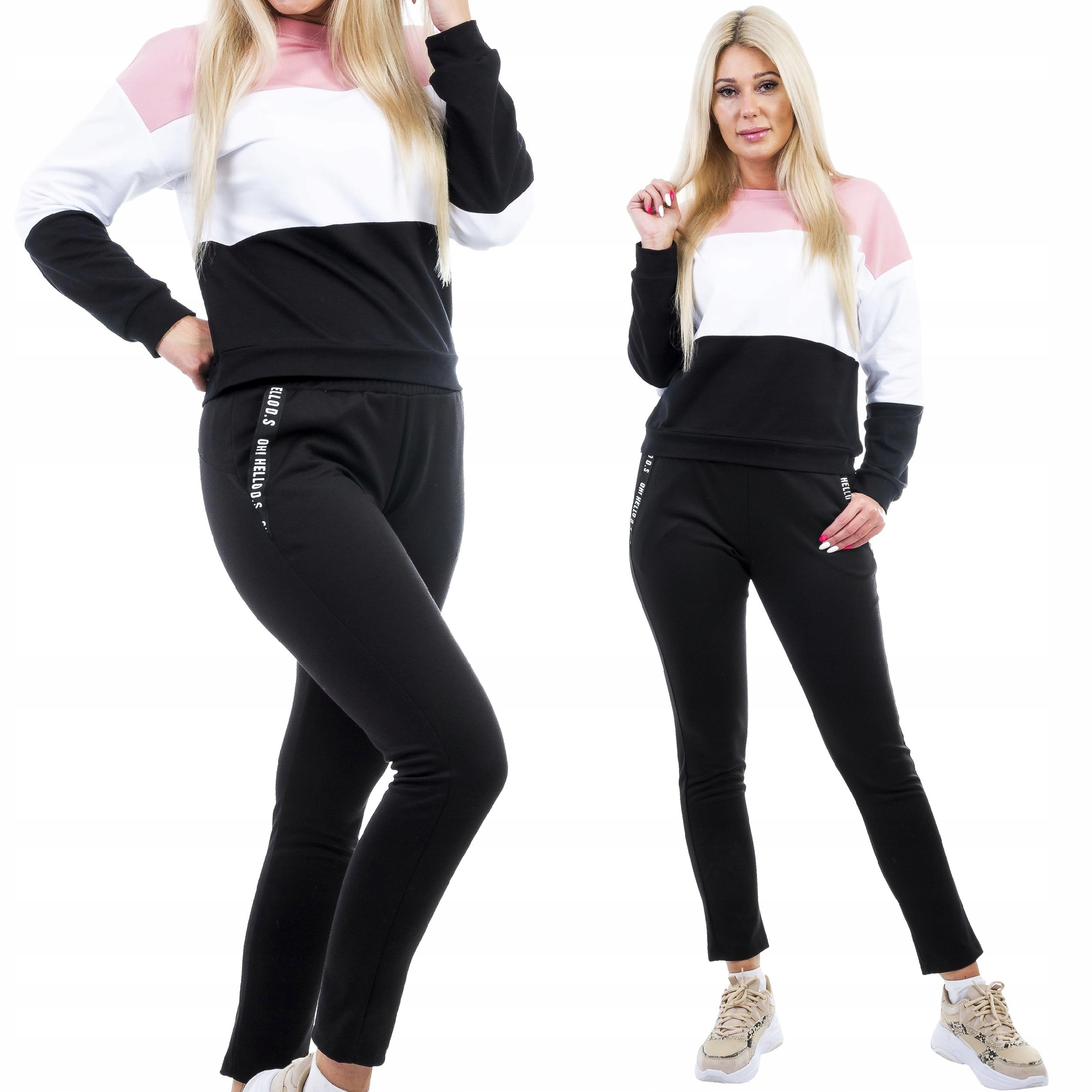 

Z289 Komplet Dres Lampas Pasy Różowo- Czarny r 38