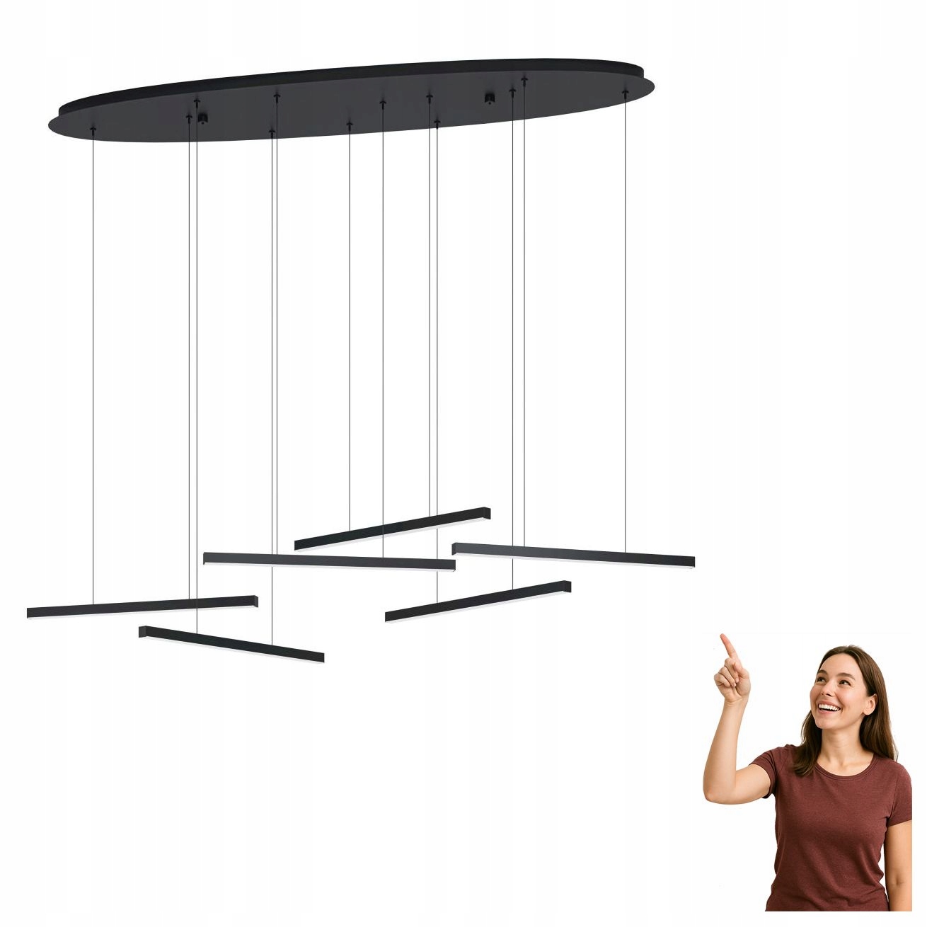 Led závesná lampa 6x8,4W Lindoza 39915 Eglo