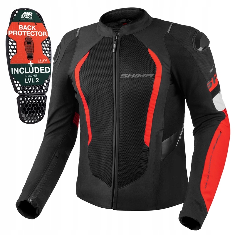 Motocyklová bunda Shima Mesh Pro 2 2.0 Red letná červená biela Darčeky