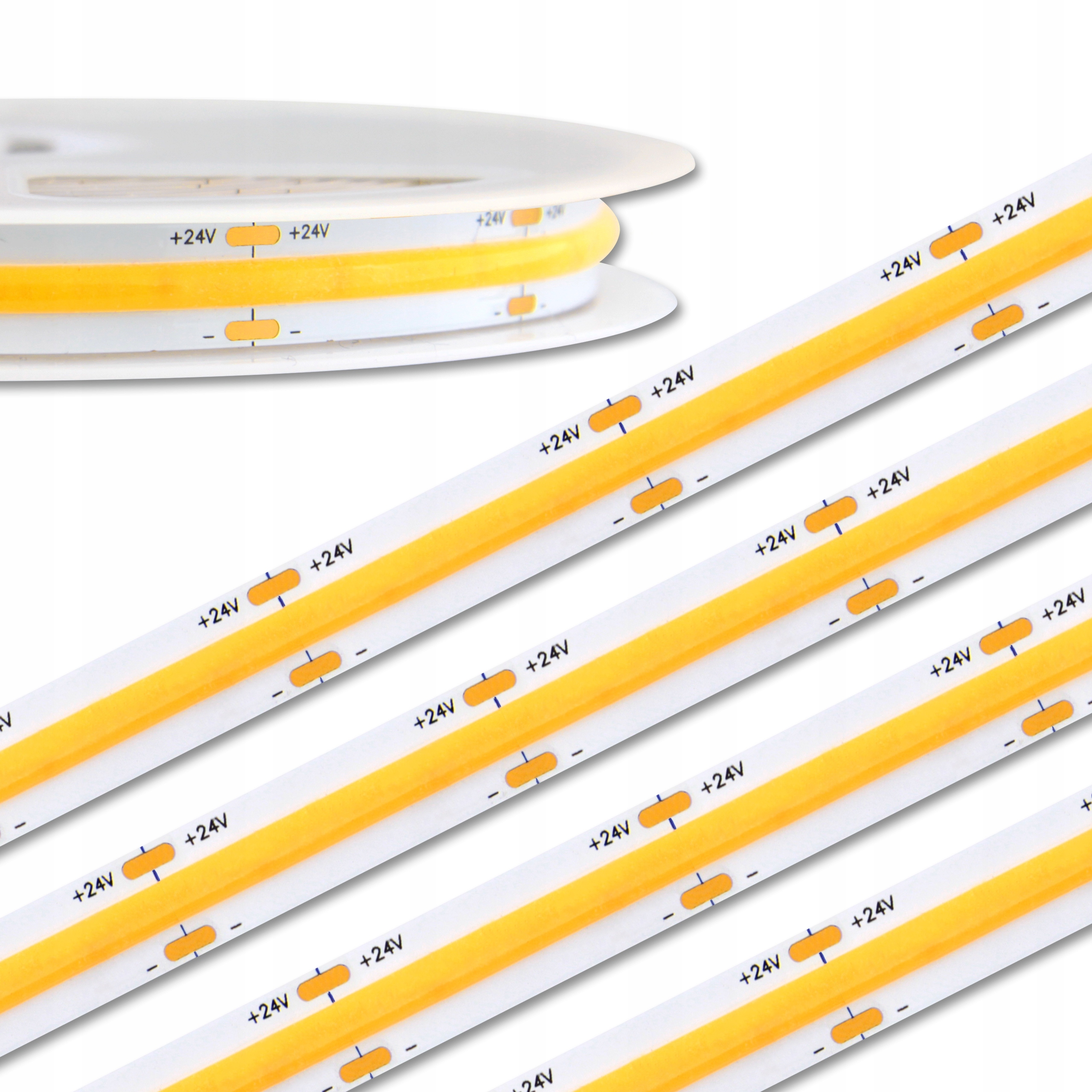 

Taśma Led 24V IP20 Cob 2560 Led 5m rolka Biała
