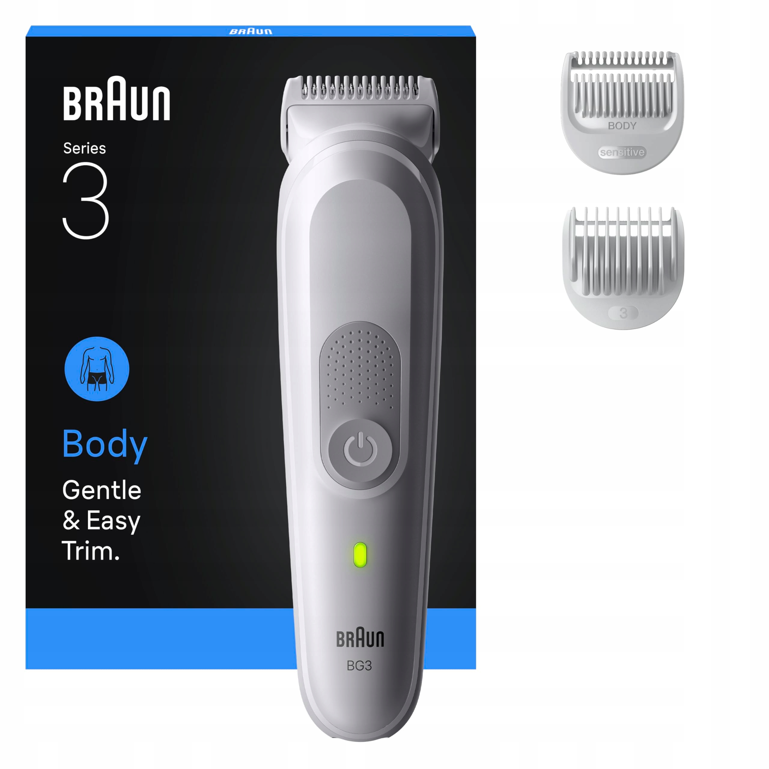Braun Pánský zastřihovač těla BG3530 Hladká kůže Voděodolný