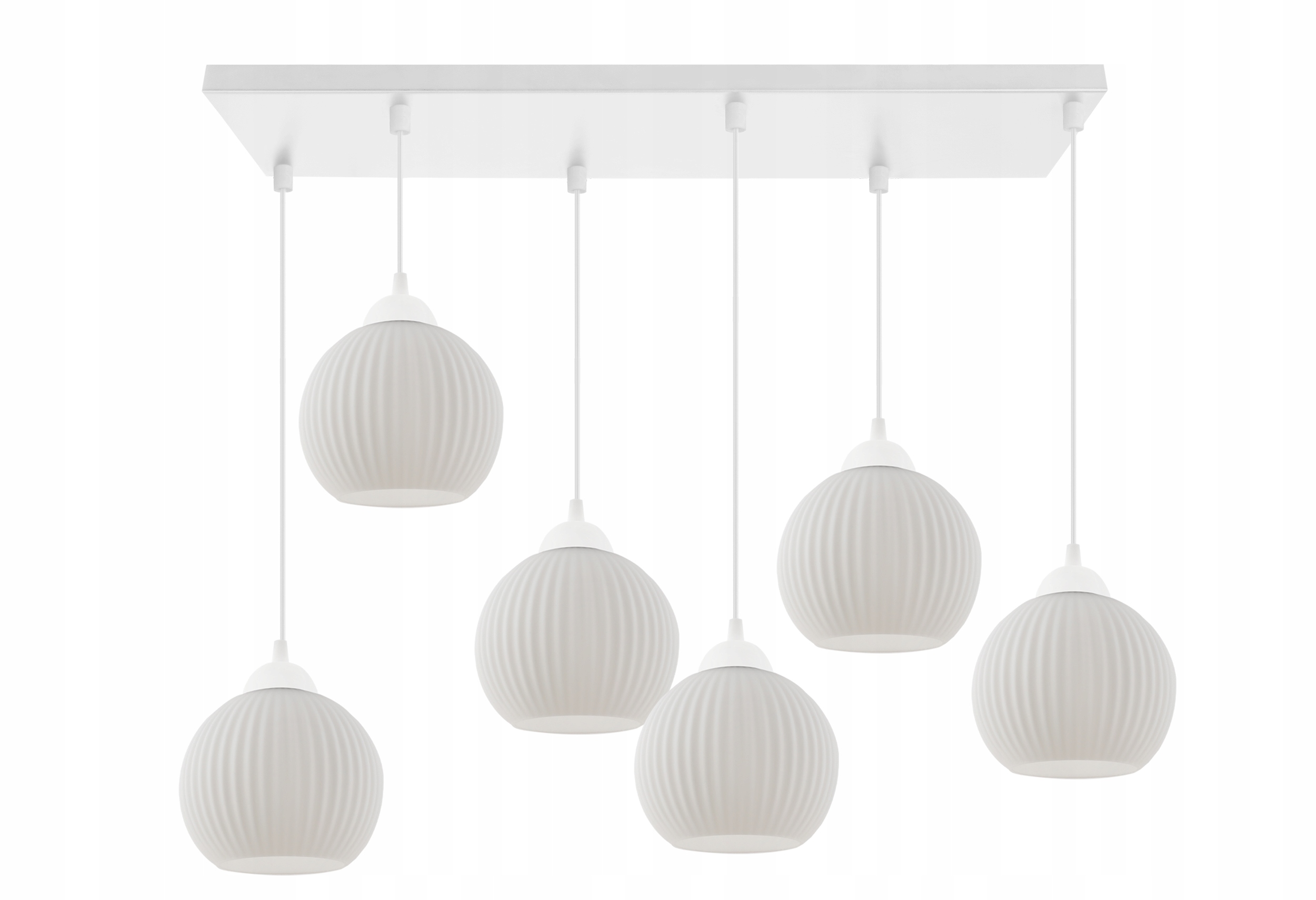 Závěsné Stropní Svítidlo Lustr Bílé Skleněné Koule Glamour Nad Stůl Ostrov