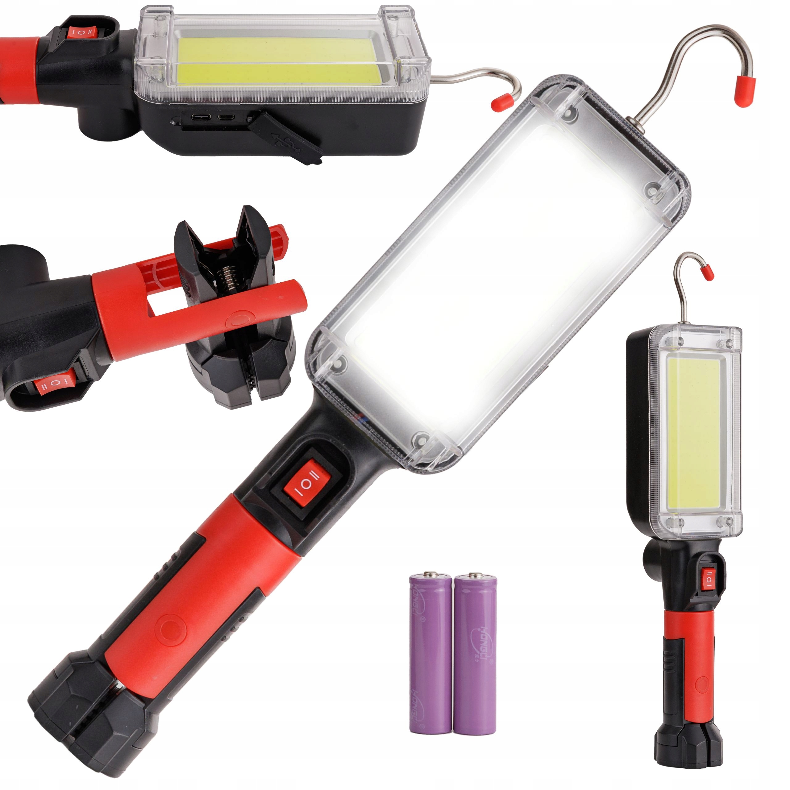 Lampa Warsztatowa 20W 700LM Led Cob Latarka Z Magnesem Hak