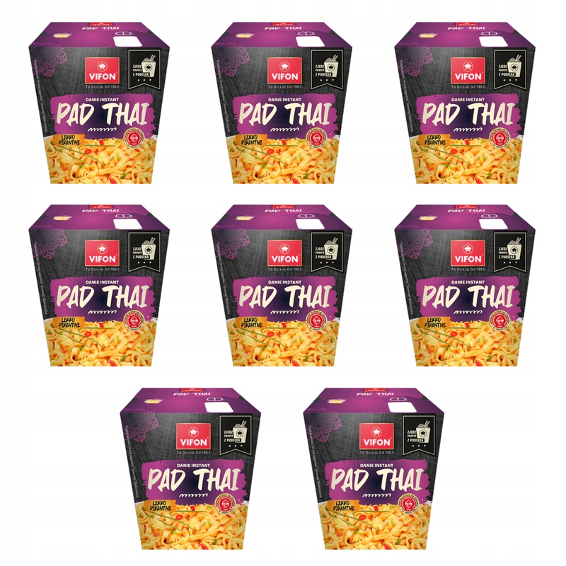 Obědový box Pad Thai s nudlemi a kuřecí příchutí (lehce pikantní) 85 g Vifon X8
