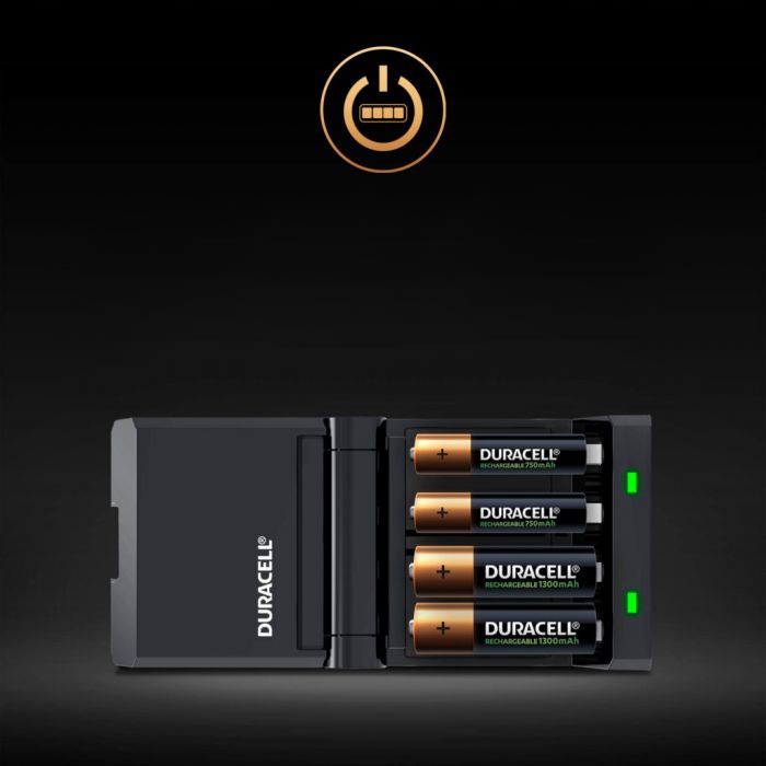 Nabíjačka Duracell CEF14 + 2x AA/R6 + 2x AAA/R3 Značka Duracell